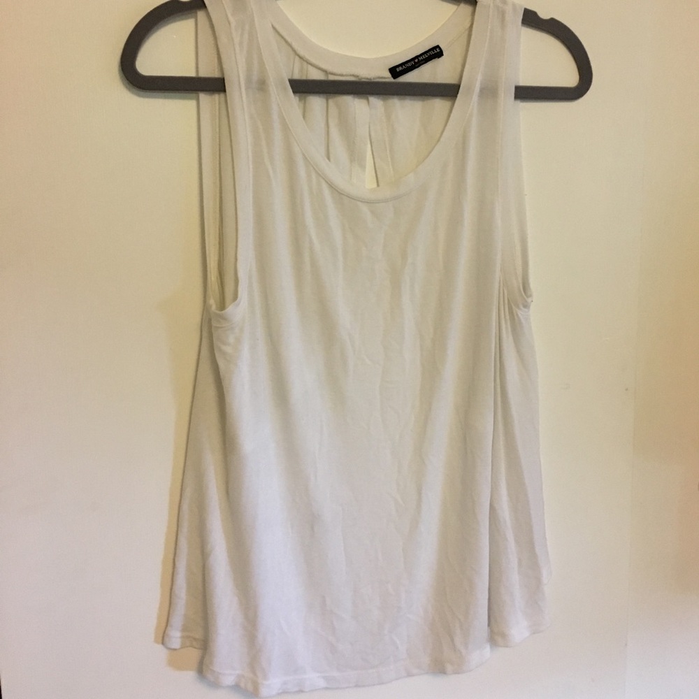 Brandy Melville White Flowy Top